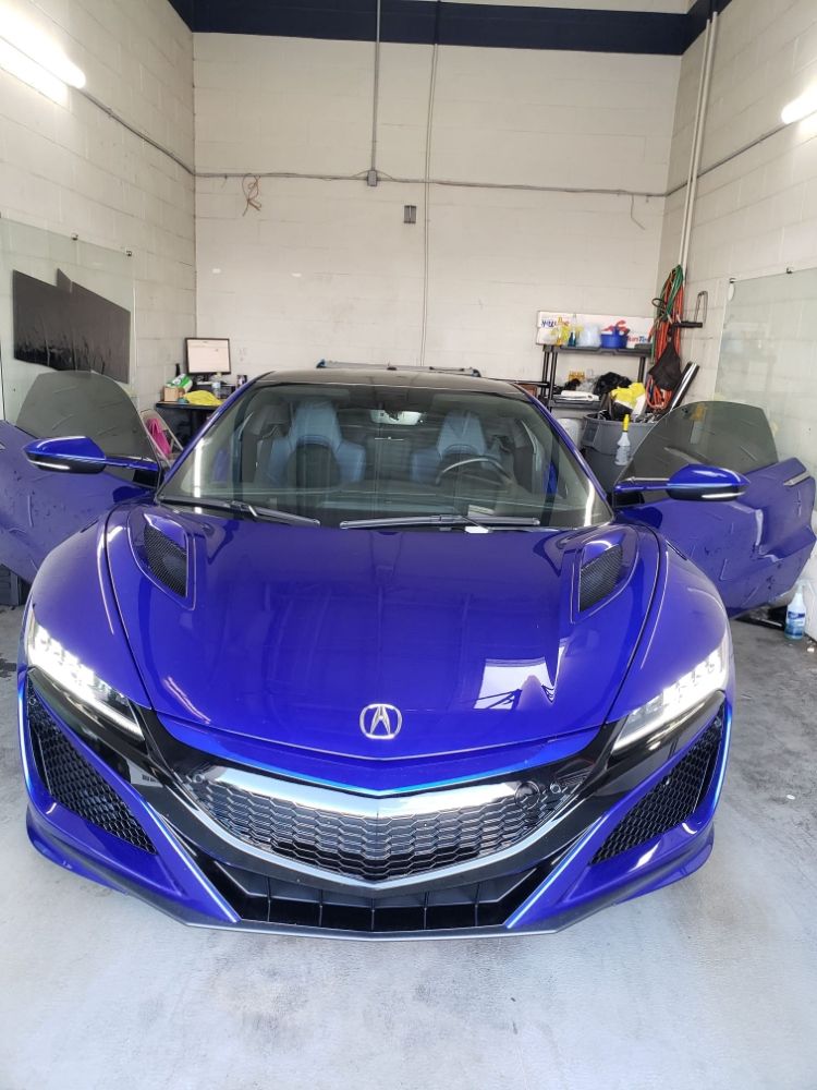 Bonillas Tint blue car